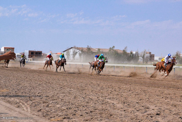 Summer horse racing in Bandar Torkaman