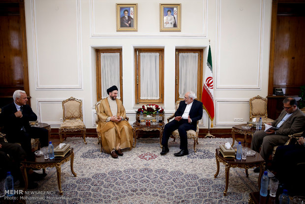 Ammar Hakim discusses Iraq situation with Zarif, Larijani