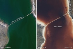 آخرین وضعیت دریاچه ارومیه به روایت تصویر/ فیلم