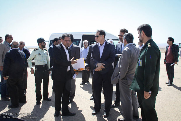 بازدید رحمت‌الله مه‌آبادی رئیس فرودگاه‌های کشور از فرودگاه شاهرود