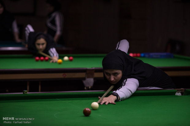 Female snooker team campaign in Qazvin