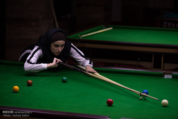 Female snooker team campaign in Qazvin