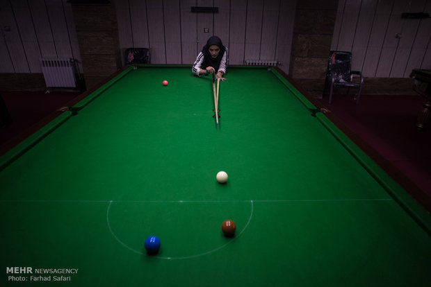 Female snooker team campaign in Qazvin