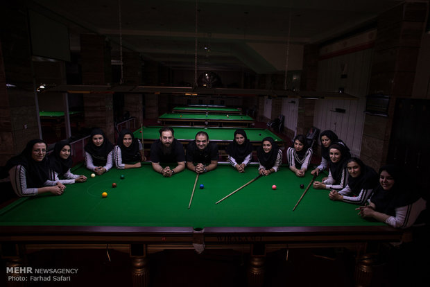 Female snooker team campaign in Qazvin