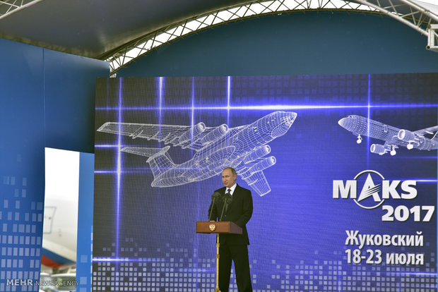 پوتین نمایشگاه هوایی «ماکس ٢٠١٧»را افتتاح کرد
