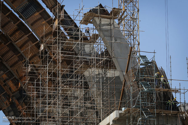 Tehran home of world's largest metal, concrete porch