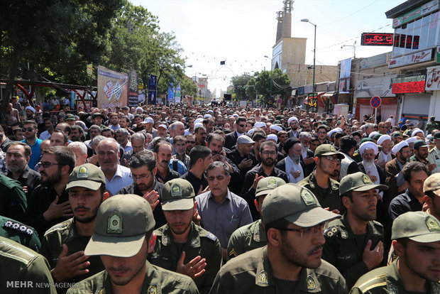 تشییع شهید حمید مرادلو در زنجان