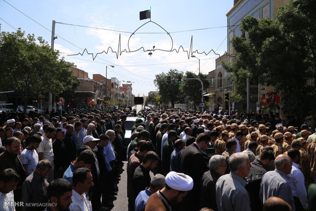 تشییع شهید حمید مرادلو در زنجان