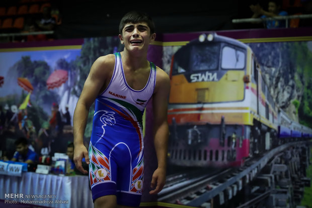 Cadet wrestlers at Asian Championships in Bangkok, Day 2 