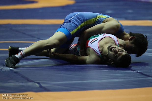 Cadet wrestlers at Asian Championships in Bangkok, Day 2 