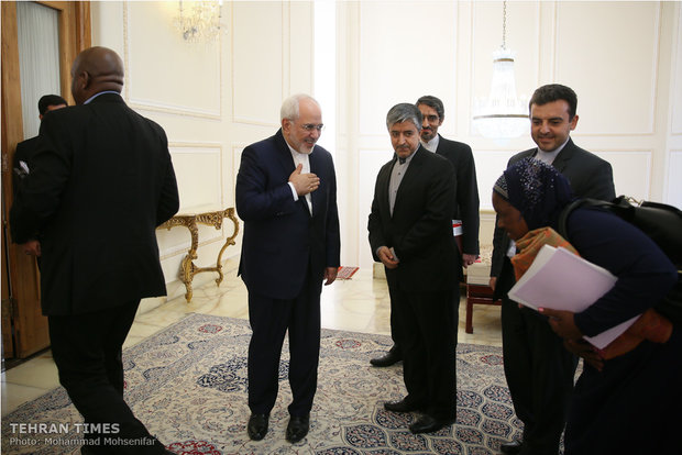 Zarif meets S. African, Serbian officials