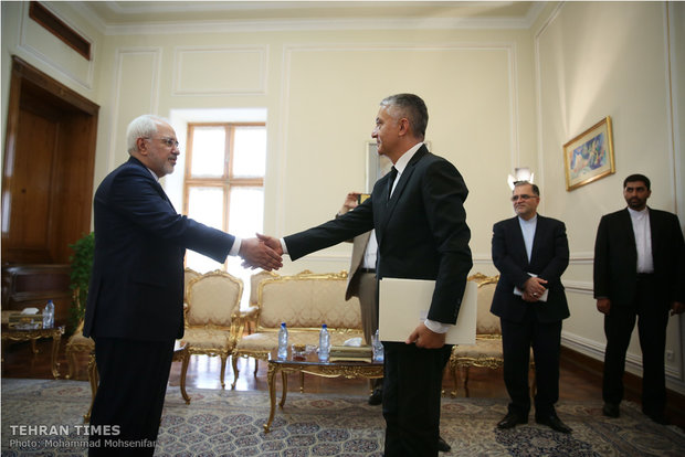 Zarif meets S. African, Serbian officials