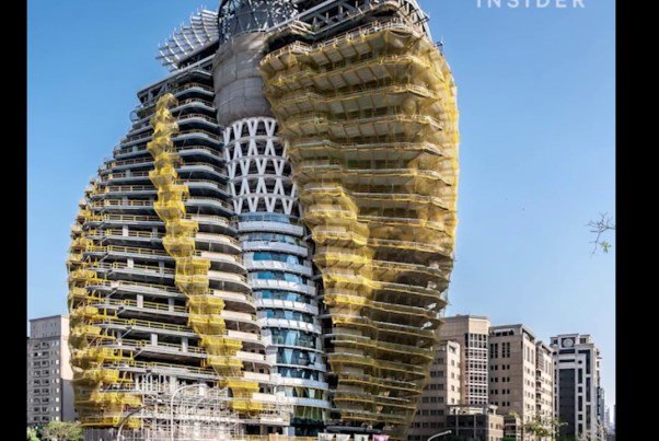 برج مسکونی چرخان با ۲۳ هزار درخت در تایپه را ببینید