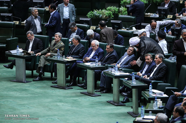 President Rouhani attends parliament to defend ministers