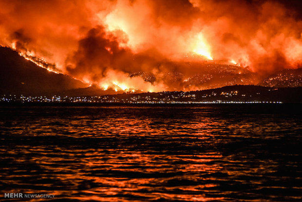 شب الحرائق في مناطق جنوبي أوروبا