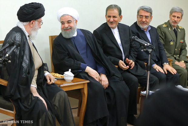 President and his cabinet meet's Ayatollah Khamenei