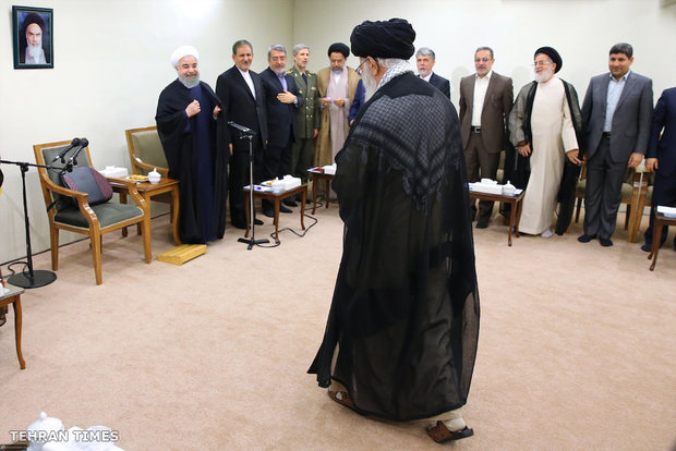 President and his cabinet meet's Ayatollah Khamenei