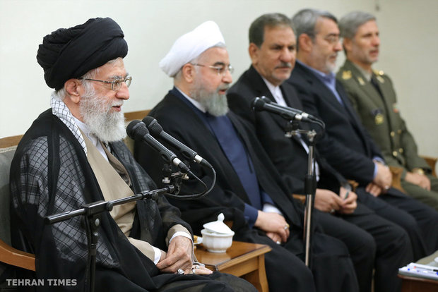 President and his cabinet meet's Ayatollah Khamenei