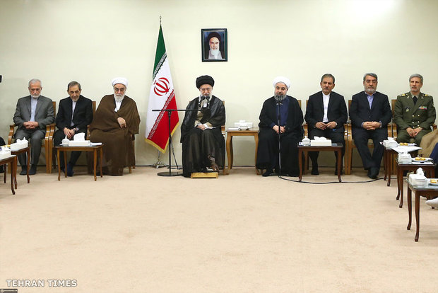 President and his cabinet meet's Ayatollah Khamenei