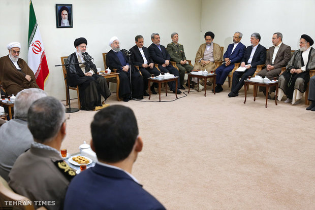 President and his cabinet meet's Ayatollah Khamenei