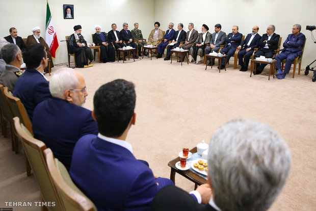 President and his cabinet meet's Ayatollah Khamenei