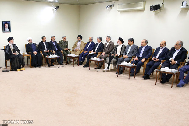 President and his cabinet meet's Ayatollah Khamenei