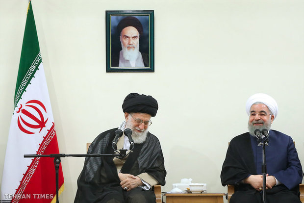 President and his cabinet meet's Ayatollah Khamenei