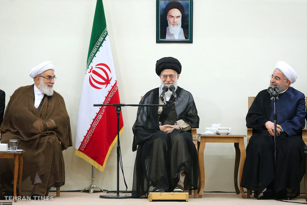 President and his cabinet meet's Ayatollah Khamenei