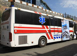اتوبوس آمبولانس‌های اورژانس در میادین پایتخت مستقر شدند