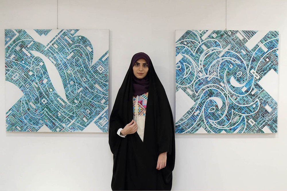 Designs of Iranian nomad kilims enrich calligraphic painting Tehran Times