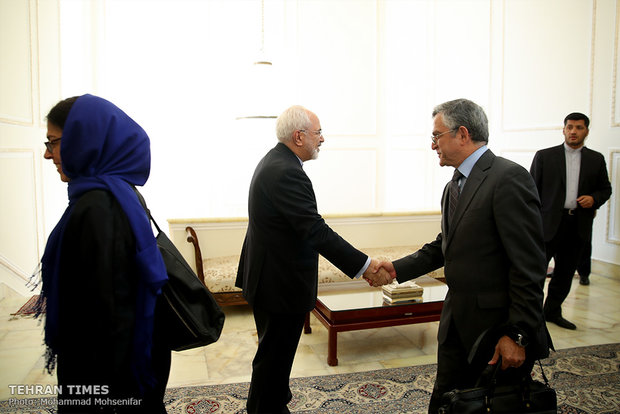 Iran's Zarif meets UN Syria special envoy