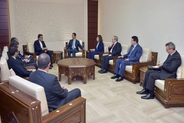 الرئيس السوري يستقبل حسين جابري أنصاري والوفد المرافق له