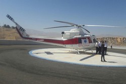 افتتاح پد اورژانس هوایی بیمارستان قدوسی نهاوند توسط وزیر بهداشت