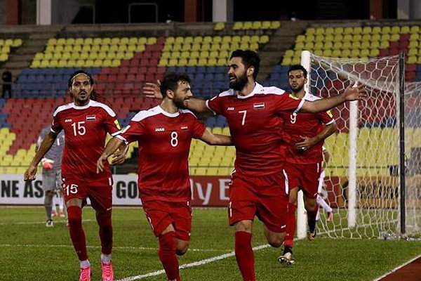 تیم ملی سوریه با نتیجه ۲ بر یک ایران را شکست می‌دهد