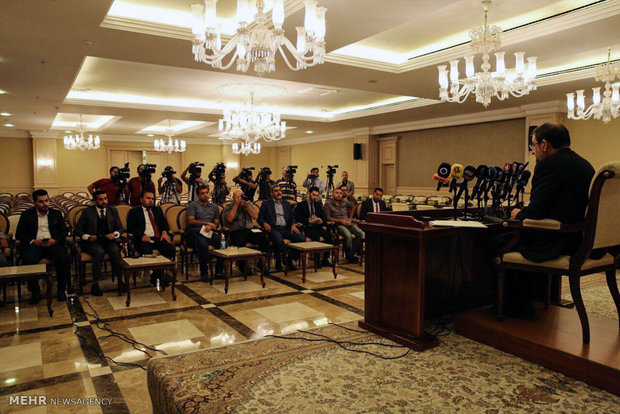 Press conference of Secretary of Expediency Council in Baghdad