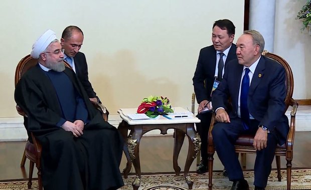 Rouhani, Nazarbayev urge expansion of Tehran-Astana ties