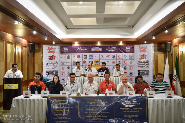 افتتاحیه پنجمین مرحله رالی بین المللی خاورمیانه در شیراز