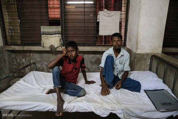 درمان سوختگی مسلمانان میانمار در بنگلادش‎