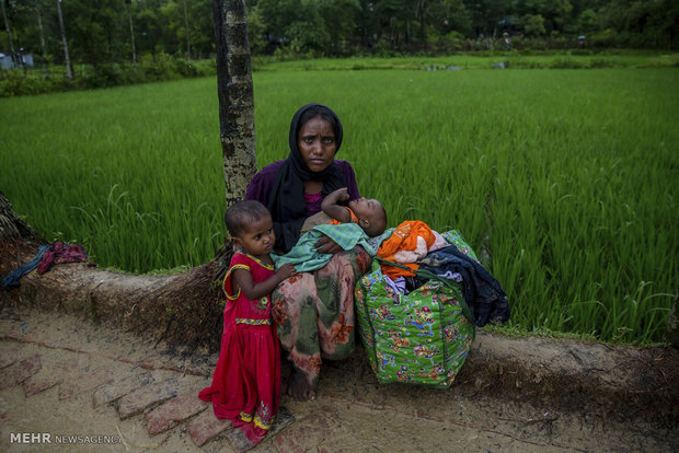 درمان سوختگی مسلمانان میانمار در بنگلادش‎