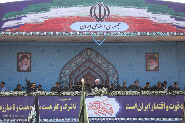 Military parade across Iran to mark Saddam invasion anniv. 