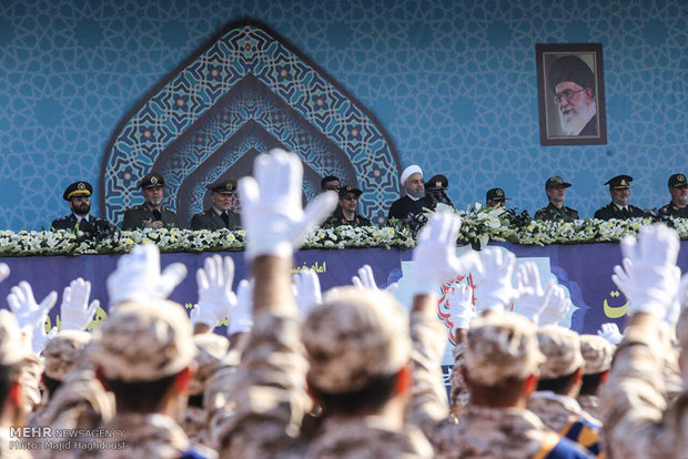 Military parade across Iran to mark Saddam invasion anniv. 