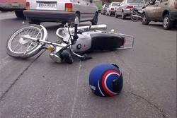 مصدومیت راکب موتورسیکلت بر اثر سقوط پل عابر پیاده در گلستان