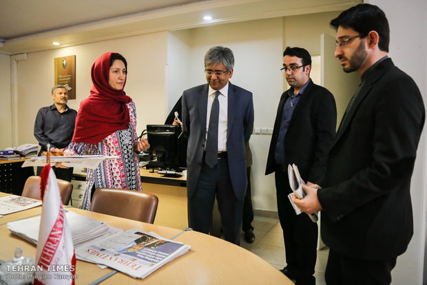 Indian envoy visits Tehran Times & Mehr News Agency