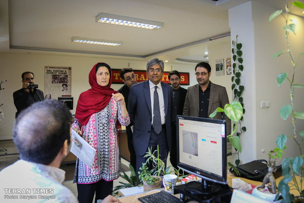 Indian envoy visits Tehran Times & Mehr News Agency