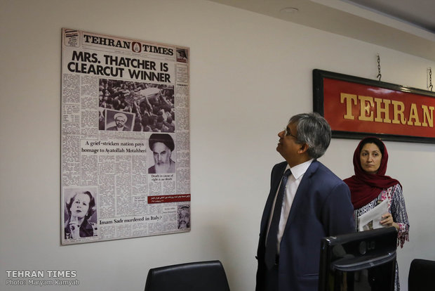 Indian envoy visits Tehran Times & Mehr News Agency