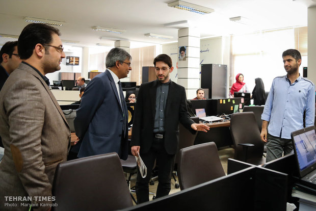 Indian envoy visits Tehran Times & Mehr News Agency