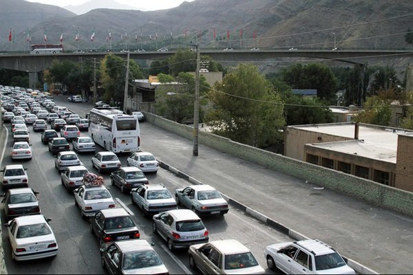 ترافیک نیمه سنگین درباند شمالی آزادراه تهران-کرج