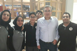 دیدار اعضای تیم دارت با ایوانکوویچ در فرودگاه دبی