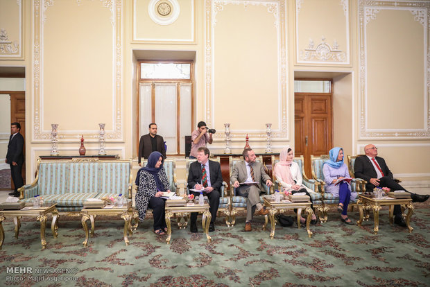 Larijani receives Irish top senator in Tehran