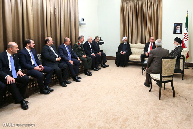 دیدار رجب طیب اردوغان رئیس جمهور ترکیه با رهبر انقلاب اسلامی 